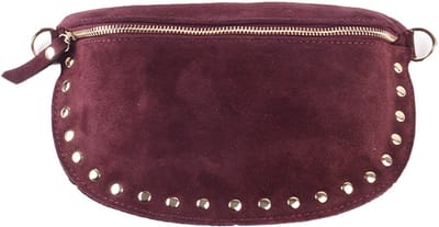 Giuliano lederen schoudertas Alison - Suede - Made in Italy - Bordeaux