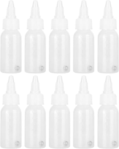 Set van 10 Verfflessen van 30ml met Kom en Roerbal - Duurzame PP Container voor Kunst en DIY Projecten