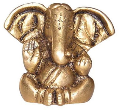 Ganesha messing zittend 3 cm