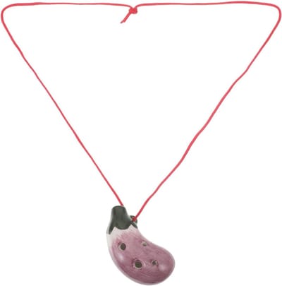 Keramische Ocarina - Alt-C Fluit - Muziek Leren Spelen - Zes Gaten Ontwerp - 7.5 x 3.8 cm - Paars