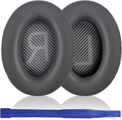 Vervangende oorkussens voor Bose QC35 en QC35 II - Comfortabele over-ear kussens, perfect voor langdurig gebruik en verbeterde geluidsisolatie (Donkergrijs)