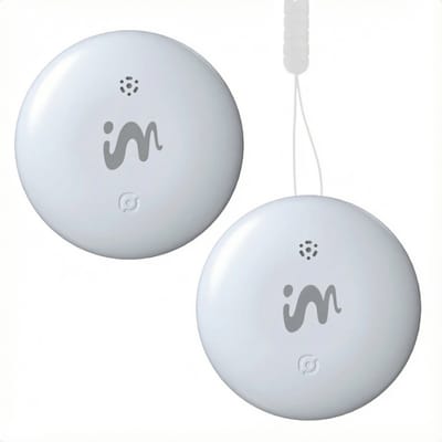 imoshion Mini Tag - Bluetooth Tracker Geschikt voor Android Find My Device - Tracker Hond / Kat - 2 pack - Wit