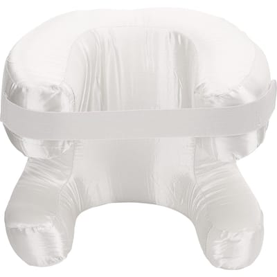 Gezichtskussen Zijde Stof Memory Foam Zachte Demping Ergonomisch Schoonheidskussen voor Rugslapen Wit wit