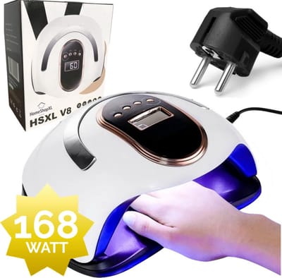 HSXL V8 UV LED Nagellamp 168W - Nageldroger voor Gelnagels en Gellak - 36 LED Lampjes - Timer 30/60/99 sec - Infraroodsensor - Manicure en Pedicure