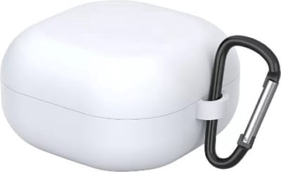 *** Siliconen case - inclusief karabijnhaak - Geschikt voor Buds2 Pro - Wit - Siliconen case - inclusief karabijnhaak - van Heble® ***