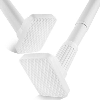 Dailygoods- Douchegordijnstang Uitschuifbaar 75-120cm - Stalen Spanpaal - Geen Boorinstallatie - Ondersteunt tot 85kg - Perfect voor Badkamer/Keuken - Douchegordijn