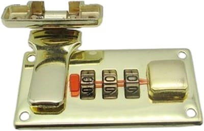 1 set gereedschapskist, bagagecijferslot, bagagecijferslot, koffercijferslot 65 * 29 mm, goud rechts