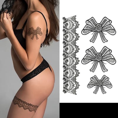Temporary Tattoo Henna Mandala Strikjes (A5 formaat) [Neptattoo - Tijdelijke tatoeage - Nep Fake Tattoos - Water Overdraagbare Sticker Henna - Glitter Tattoo Set - Plak Tattoos - Nep Tatoeage - Festival Tattoes]