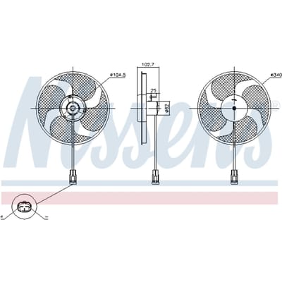 Koelventilatorwiel, motorkoeling NISSENS 85947