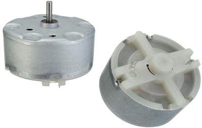 Mini Elektromotor - DC Motor - Hobby Projecten - Compact Ontwerp - 32mm Diameter - Zilverkleurig