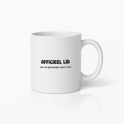 Grappige Opa Koffiemok – Officieel Lid van de Geweldige Opa’s Club, Keramische Cadeaubeker