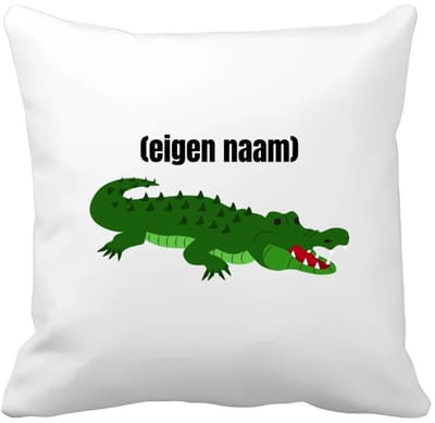 Akyol - krokodil met eigen naam Kussen hoes - Krokodil - krokodillen liefhebbers - iemand die houdt van krokodillen - verjaardag - cadeau - kado - 40 bij 40 cm