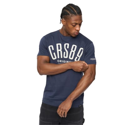 Crosshatch Heren Hallfell T-Shirt (Marineblauw)