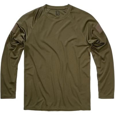 Brandit Quick Dry Shirt Longsleeve Heren Shirt met lange mouwen - olijf - M