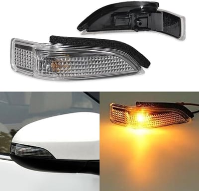 Dailygoods- Zijspiegel Lichtvervanging - Achteruitkijkspiegel - Knipperlicht - Links/Rechts - Model 81730-52100 - Super Helder - Spiegellamp