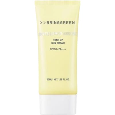 BRINGGREEN Crème Solaire Super Lemon Glutathion Éclaircissante SPF50+ PA++++ 50mL (1,69 fl. oz.) 1ea beige