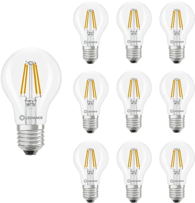 Ledvance LED Classic A60 Filament Lamp E27 - 3.4W 470lm 4000K 230V - Ø60mm - Geschikt voor keuken, leeslampen, studeerkamers - 10 stuks