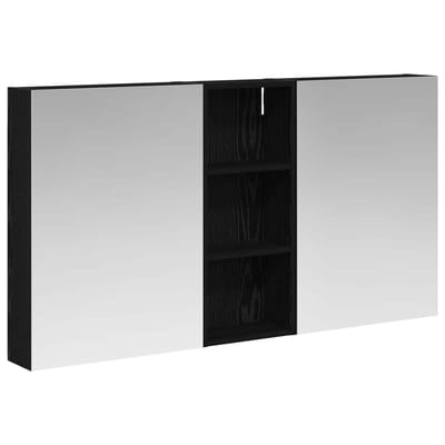 vidaXL - Badkamerkast - set - 3 - st - 130 - x - 14,5 - x - 70 - cm - Bewerkt - hout