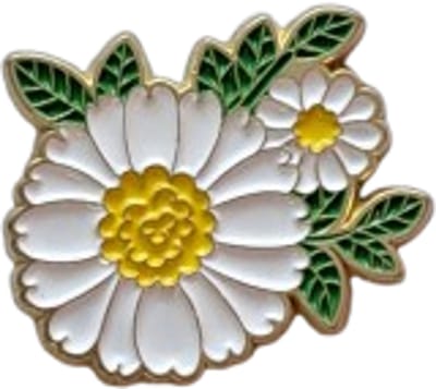 Pin Broche - Madeliefjes - Kledingspeld - bloemen - Speldje voor rugzak of kleding - Kleine cadeautjes - enamel pin - Grappige badge - 1 stuk