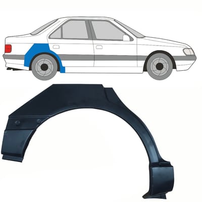 Reparatiepaneel achterspatbord voor Peugeot 405 1987-1996 / Rechts