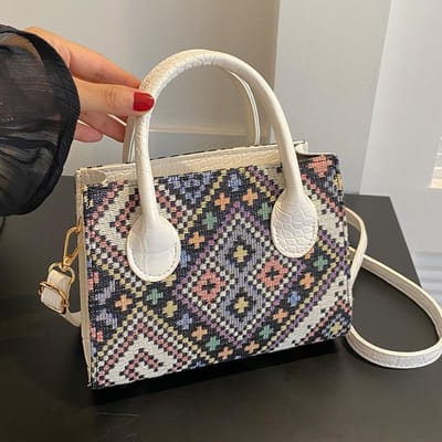Luxe, stijlvolle tas in nationale stijl voor dames, nieuwe modieuze crossbodytas voor dames, veelzijdige schoudertas gray