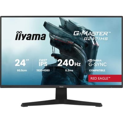 iiyama G-Master G2471HS-B1 Red Eagle - 24 inch - Full HD - IPS - 240 Hz - G-Sync compatible