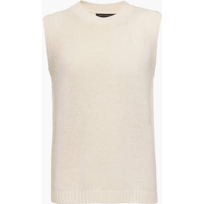 French Connection Oversize Knit Tank Summer White Maat: XS | Sweaters Outlet | Dames | Wit