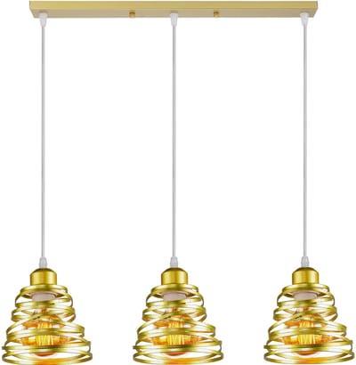 Hanglamp Woonkamer Moderne E27 Plafondlamp Industriële 3 Kroonluchter voor Slaapkamer Goud