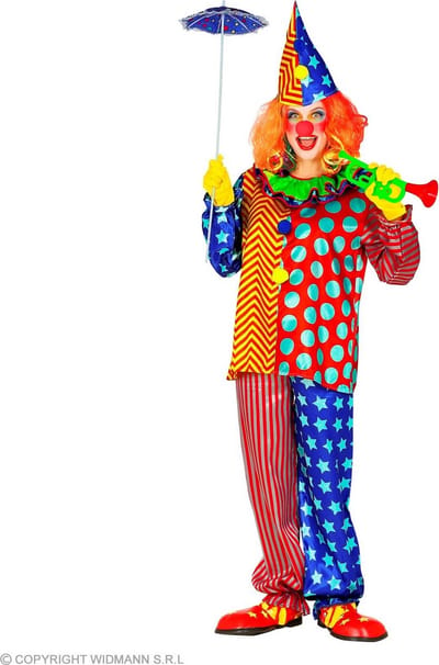 Hilarische Knotsgekke Clown Kostuum