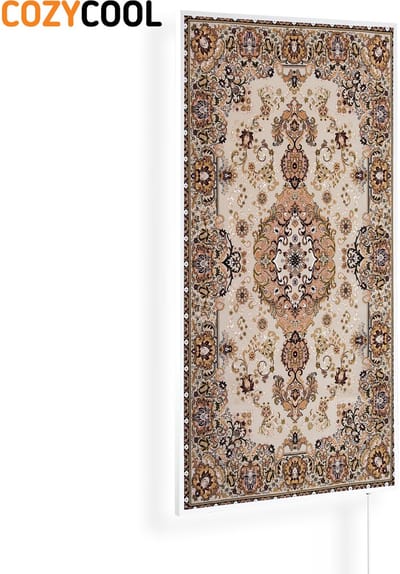 Infraroodpaneel met afbeelding | Traditioneel oud Turks tapijt | 1200 Watt | Witte lijst | Infrarood verwarmingspaneel | Infrarood paneel | Infrarood verwarming