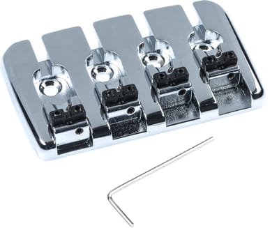WSC Partsland BS41 4-String Bass Bridge Chrome - Basgitaaronderdeel