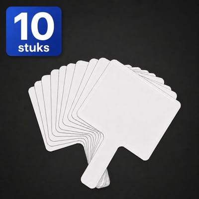 Mini Whiteboards - 10 stuks - Dubbelzijdig whiteboard materiaal - Hard/stevig materiaal - 17,5x23 cm - Goede kwaliteit