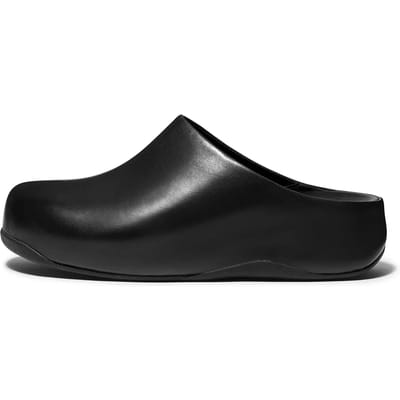 FitFlop Shuv Leren Pantoffels/Sloffen ZWART - Maat 36