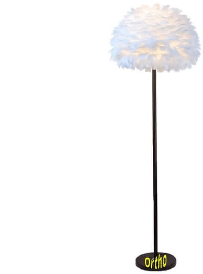 Ortho® - Verenlamp - Staande lamp - Vloerlamp 150cm - ø 40cm - Ronde Staande Voet - R/Gr/Wit/Zwart