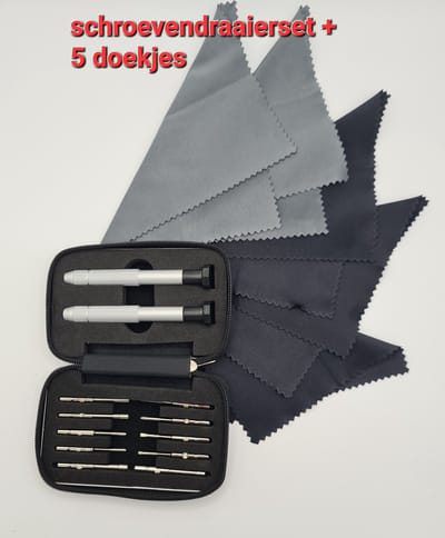Bril Reparatieset (10-delige) + 5 doekjes / Schroevendraaierset - Gereedschap voor Brillen / Laptop / Camera / Smartphone / iPhone / Tablet / Macbook / Horloges / brillendoekjes / brillenreiniger / bril / microvezeldoekjes bril / cleaner