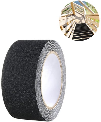 1 stuk - Antislip tape - matte slijtvaste strip - rubberen antislip tape - antislip vloersticker - super antislip tape - geschikt voor binnen- en buitentrappen en hellingen (zwart)