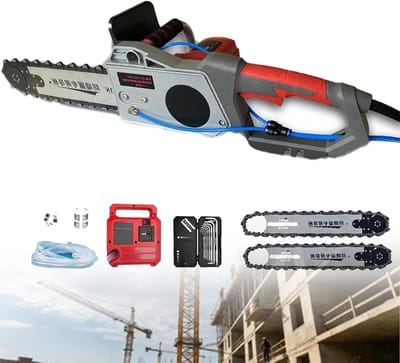 Betonzaagmachine - Handzaag Muur - Diepe Muren Zagen - Diamant Ketting - 35cm Diepte - Zwart