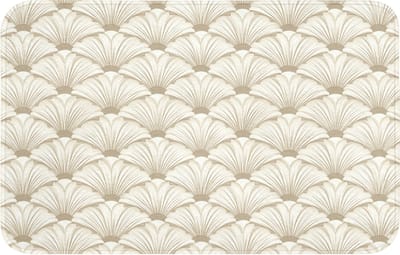 WC mat 80x50 cm - Antislip - Klassiek - Art - Beige - Toiletmat - Vloermat - Douchemat - Toilet tapijt - Toiletmatten