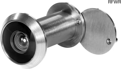 RFWR® Deurviewer groothoek 200° met privacyscherm - Roestvrijstaal - Voor 35-55mm deuren - Hoogwaardige glaslens