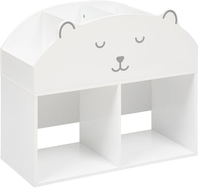 Atmosphera Kids Teddybeer houten boekenrek 56x30x64cm - Wit