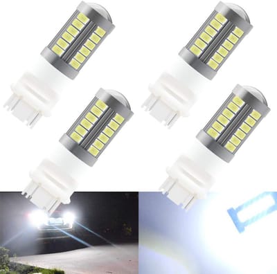 4 stuks witte 3157 3047 3057 3155 5630 33SMD LED- autolampen 900LM Super helder achteruitrijlicht parkeerlicht, remlicht, mistlampen achterlicht 12-30V 3,6W