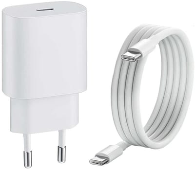 USB C Adapter 25W Oplader met USB C naar USB C Oplaadkabel - 1M kabel Geschikt voor Samsung Galaxy S25/S24/S23 Ultra/FE/Plus/A16/A15/A55/A35/A56/A36/A26 A71/A72/A73