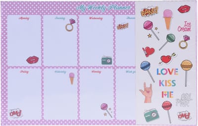 Weekplanner met stickers