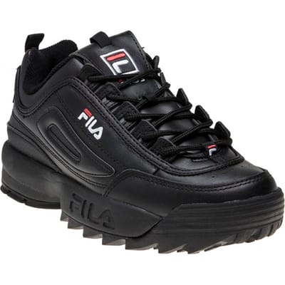 Shop Voor Fila Disruptor Ii Premium Zwarte/Witte/Fila Rode Trainers