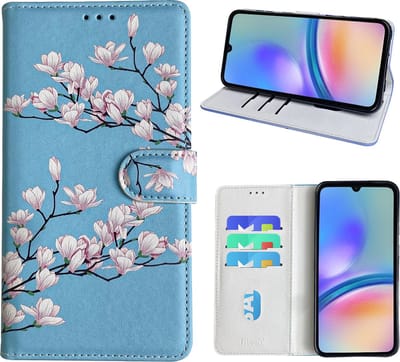 Hoesje geschikt voor Samsung Galaxy A05s Bookcase met blossom bloemen print