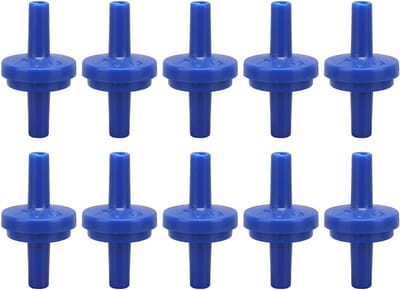 Waterstop Terugslagklep 10 Stuks, Plastic 1-Weg Ventiel voor Slangen, Ideaal voor Luchtinlaat en Waterafvoer (4mm, Blauw)