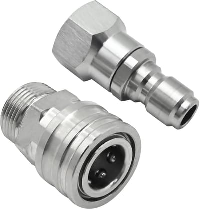 Hogedrukreiniger Adapter 14mm RVS Vrouwelijk naar 3/8" Quick Connect Plug voor Elektrische Hogedrukreinigers en Accessoires