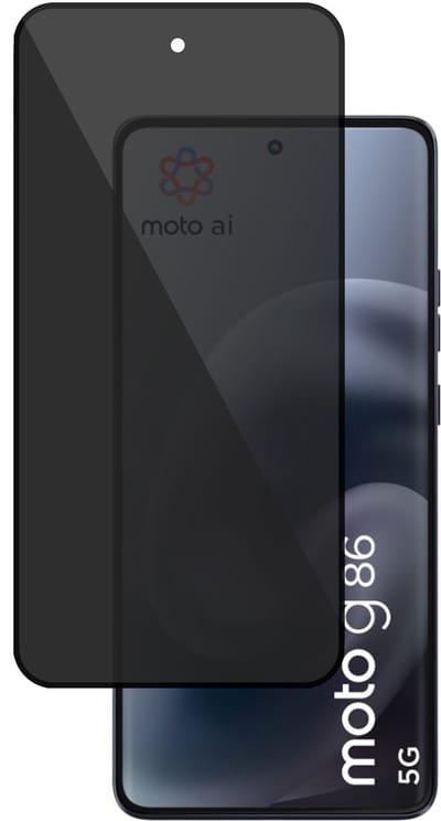 TechNow Privé Screenprotector geschikt voor Motorola Moto G86 Screenprotector - Privacy Beschermglas - Rounded - Privacy Proteqt+