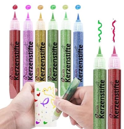 6 stuks kaarsenstiften voor het creatief decoreren van kaarsen - 10 ml wasstiften voor unieke ontwerpen