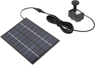 Zonne-energie Fontein met 1.8W Waterpomp voor Buiten, Eenvoudig te Monteren met 4 Spuitkoppen en Anti-verstoppingsfilter voor Tuinvijvers en Vogelbaden